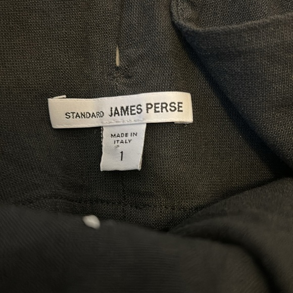 Standard James Perse Linen/Cotton Racerback Romper Black - Picture 6 of 9